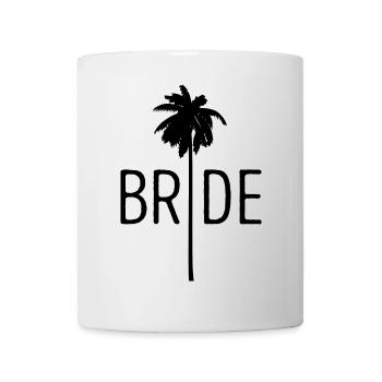 Bride Braut Palme Junggesellinnenabschied JGA - Tasse - Weiß - Vorne