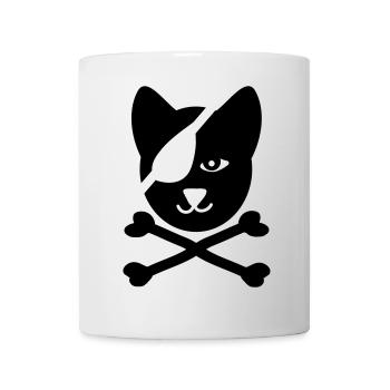 katze pirat seefahrt - Tasse - Weiß - Vorne