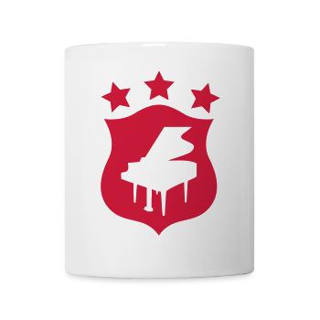 Piano / Klavier - Mug blanc - blanc - Devant