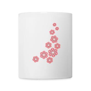 flocons de neige - Mug blanc - blanc - Devant