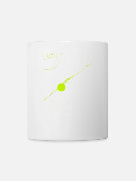 Neon-Orbit-Spur abstrakt - Tasse - Weiß
