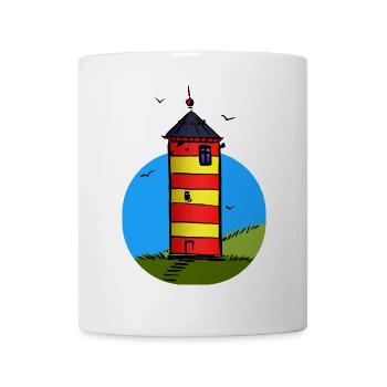 Leuchtturm Pilsum Wahrzeichen - Tasse - Weiß - Vorne