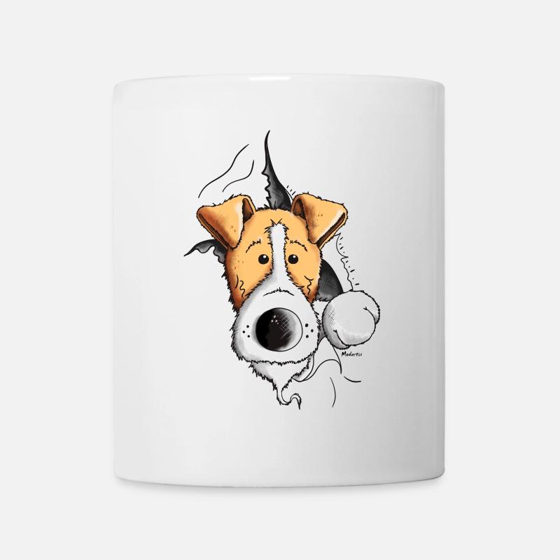 Finn der Foxterrier - Tasse - Weiß