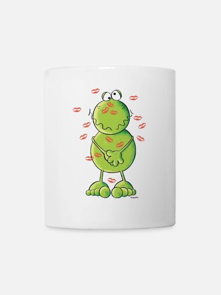 Knutsch Frosch - Tasse - Weiß