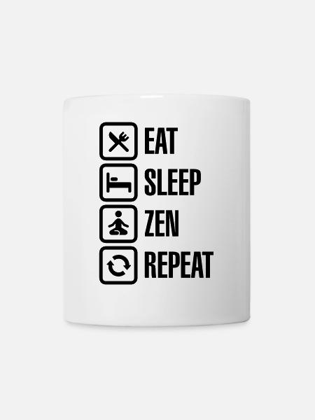 Eat - sleep - zen - repeat - Mug blanc - blanc
