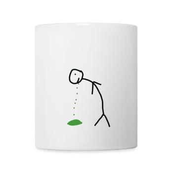 Puking stick figure - Mug - white - Front
