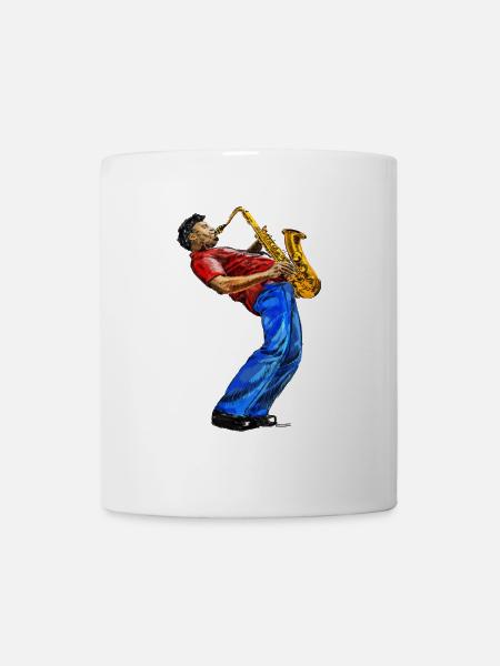 Saksofonist - Mug blanc - blanc