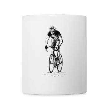 racing bicycle - Mug - white - Front