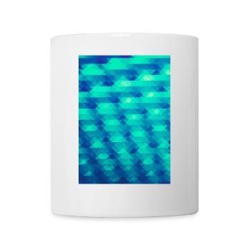 Triangle pattern geometry - (HDR green) design - Mug - white - Front