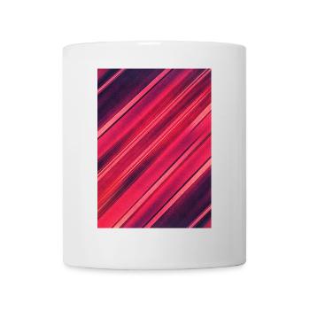 Abstrakte minimal Textur rot/Schwarz - Phone case - Tasse - Weiß - Vorne
