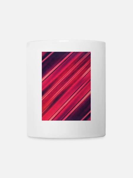 Abstract minimal texture (red/black) - Phone case - Mug blanc - blanc