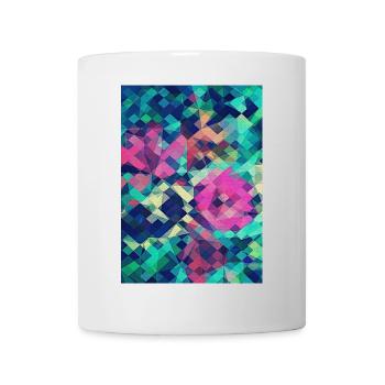 Abstrakt Rose (Farbenfrohes Muster) Kunst - Case - Tasse - Weiß - Vorne