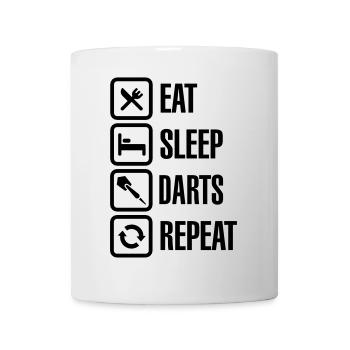 Eat - Sleep - Darts - Repeats - Mug - white - Front