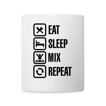 Eat Sleep Mix repeat - Tasse - Weiß - Vorne