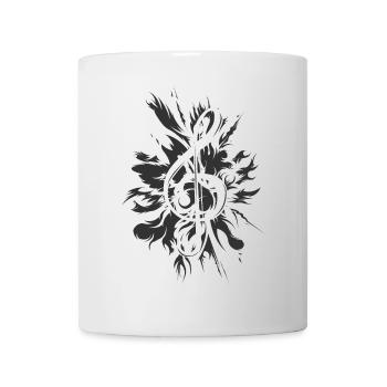 Icône d’art symbole d’explosion de musique de clef - Mug blanc - blanc - Devant