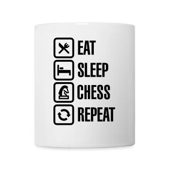 Eat Sleep Chess Repeat - Mug - white - Front