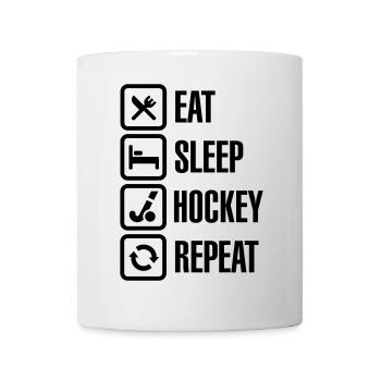 Eat Sleep Hockey Repeat - Mug - white - Front