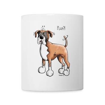 Deutscher Boxer Play - Tasse - Weiß - Vorne