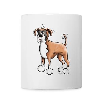 Lustiger Deutscher Boxer - Tasse - Weiß - Vorne
