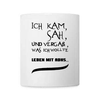 Leben mit ADHS Geschenk - Tasse - Weiß - Vorne