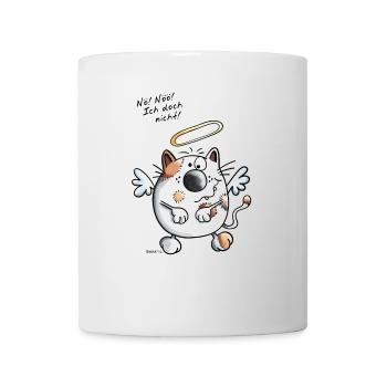 Er war's - Katze - Katzen - Engel - Comic - Tasse - Weiß - Vorne