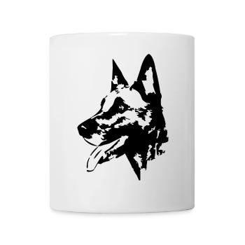 Malinois Kopf - Tasse - Weiß - Vorne