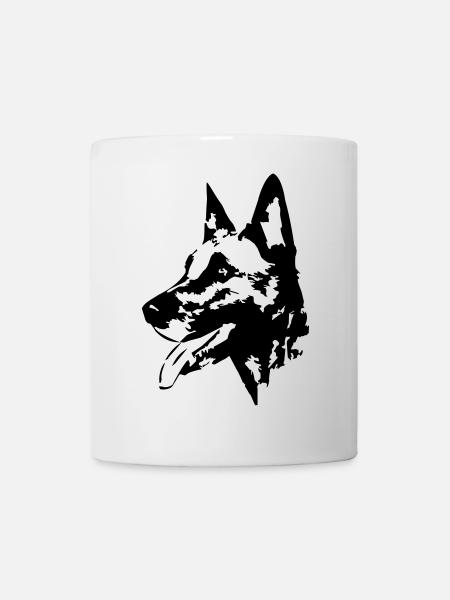 Tête malinoise - Mug blanc - blanc