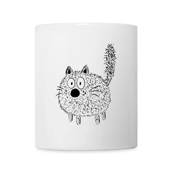 Fluffy Cat - Cartoon - Cats - Gift - Mug - white - Front