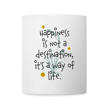 happy - Tasse - Weiß - Vorne