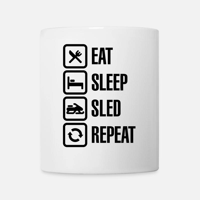 Eat sleep motor sled / snowmobile repeat - Tasse - Weiß