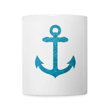 Anker Wellen und Meer - Tasse - Weiß - Vorne