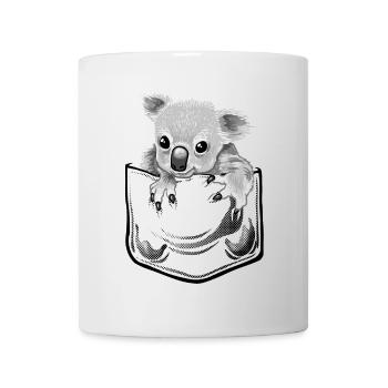 Baby koala in pocket - Tasse - Weiß - Vorne