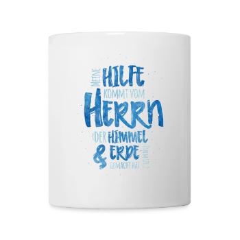 Meine Hilfe Kommt Vom Herrn - Tasse - Weiß - Vorne