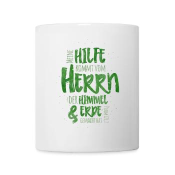 Meine Hilfe Kommt Vom Herrn - Tasse - Weiß - Vorne