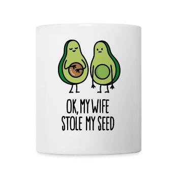 My wife stole my seed avocado pregnant couple joke - Mug - white - Front