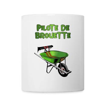 Schubkarre Fahrer - Tasse - Weiß - Vorne