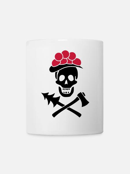 Schwarzwald Totenkopf Bollenhut Axt - Pure Heimat - Tasse - Weiß