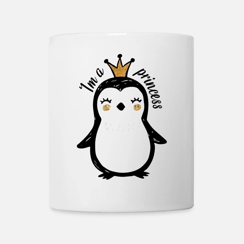 Niedliches Pinguin-Königin Design - Tasse - Weiß