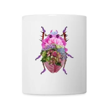 Bunter Blütenkäfer - Tasse - Weiß - Vorne