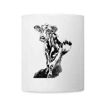 Cow Black White Comic - Mug - white - Front