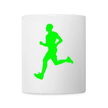 Laufende Männer 4 - Tasse - Weiß - Vorne