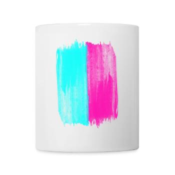 Pink And Turquoise Trend Colors Acrylic Paint - Mug - white - Front