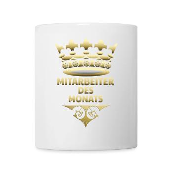 Mitarbeiter des Monats - Tasse - Weiß - Vorne