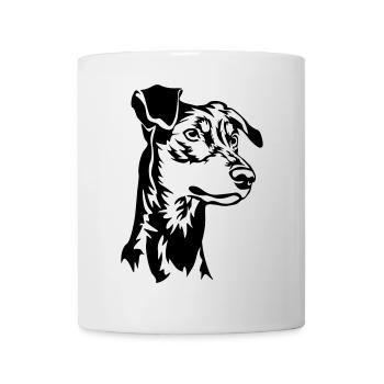 German pinscher head - Mug - white - Front