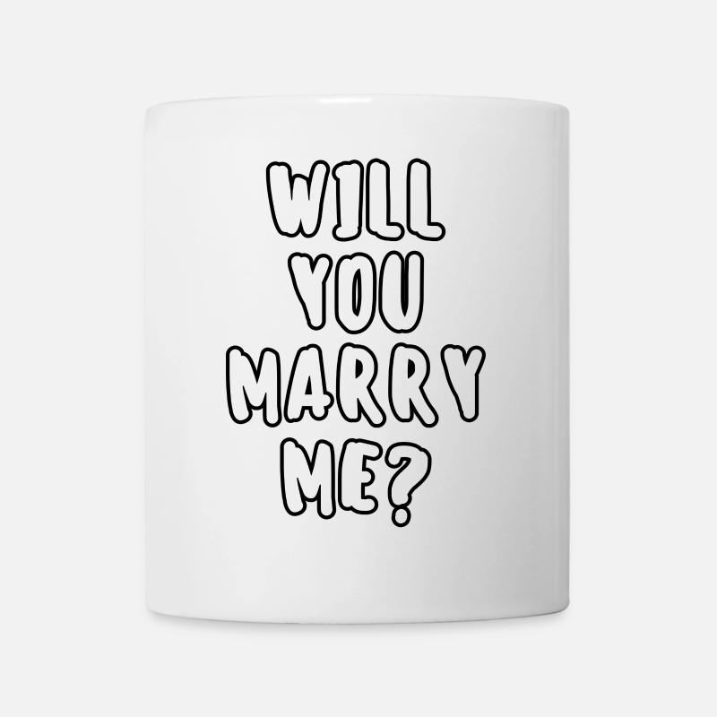 will you marry me - Mug - white