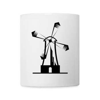 Windmill Nature Illustration icon Country Graphic Logo - Mug - white - Front