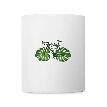 Comic - Bicycle Nature Leaf Green - Mug - white - Front