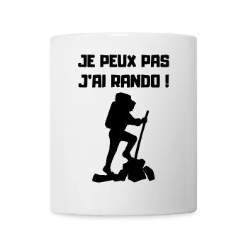 Je peux pas j'ai Rando - Mug blanc - blanc - Devant