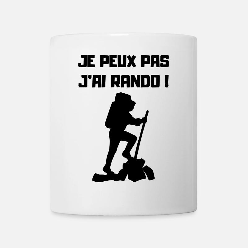 Je peux pas j'ai Rando - Mug blanc - blanc