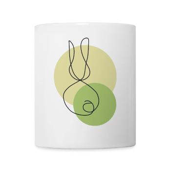 Hase lineart - Tasse - Weiß - Vorne